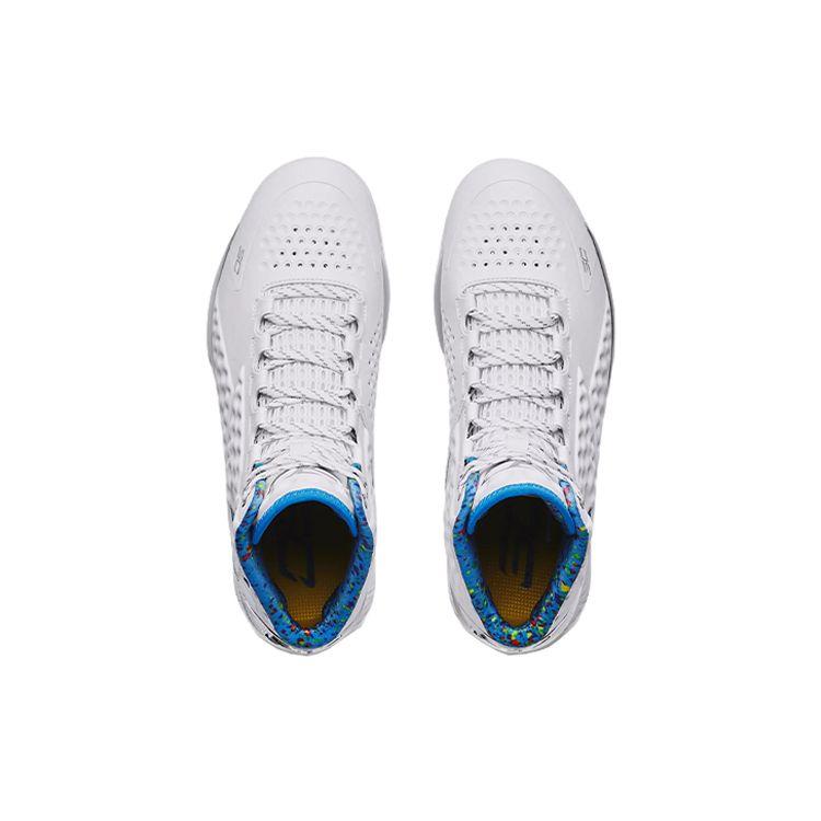 Under Armour Мужские кроссовки Curry 1 Splash Party 2022 Белый Металлик-Серебристый 3026050-100