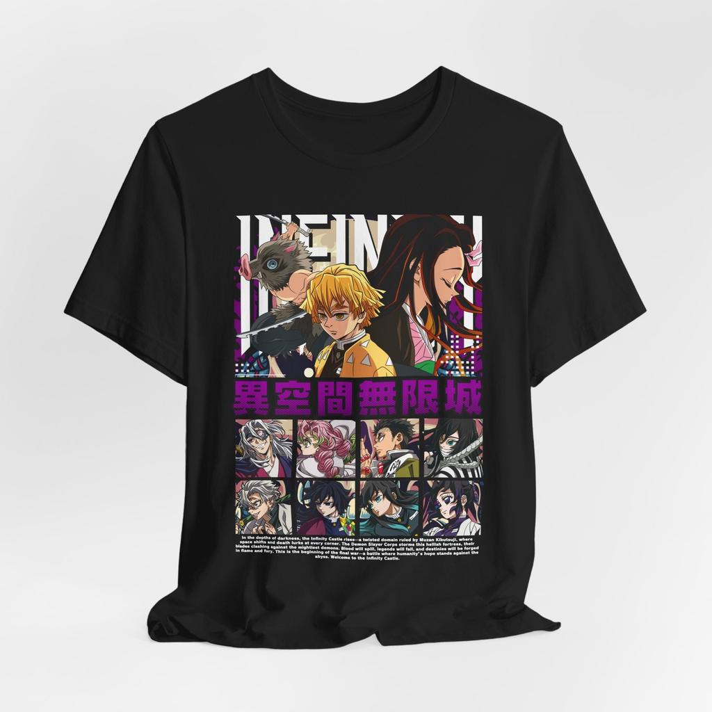 Demon Slayer Unisexga Unisex Tshirt Collage Tee Anime Character Grid Design
