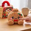 Игрушки для снятия стресса Рождественская плюшевая пельмешка, сжимаемая игрушка, плюшевая булочка на пару для снятия тревоги, гаджет для облегчения, набитая фиджет-игрушка, сувениры для вечеринки, мягкая