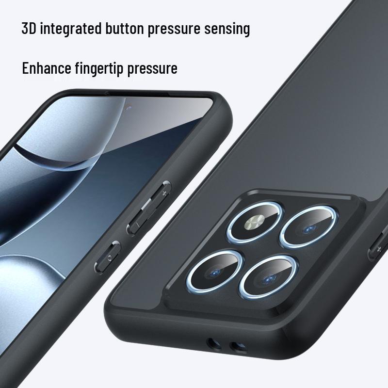 Чехол для Xiaomi 14TPro: Приятный на ощупь, Матовый, Защита от падений с подушкой безопасности, Qi Armor, Совместим с Poco F7U.