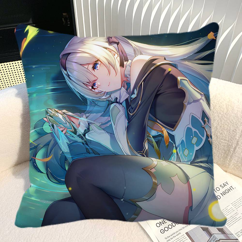 Игровой Чехол для Подушки Honkai Star Rail Firefly Квадратная Подушка Спальня Диван Подушка для Отдыха и Комфорта Автомобиль Домашний Декор