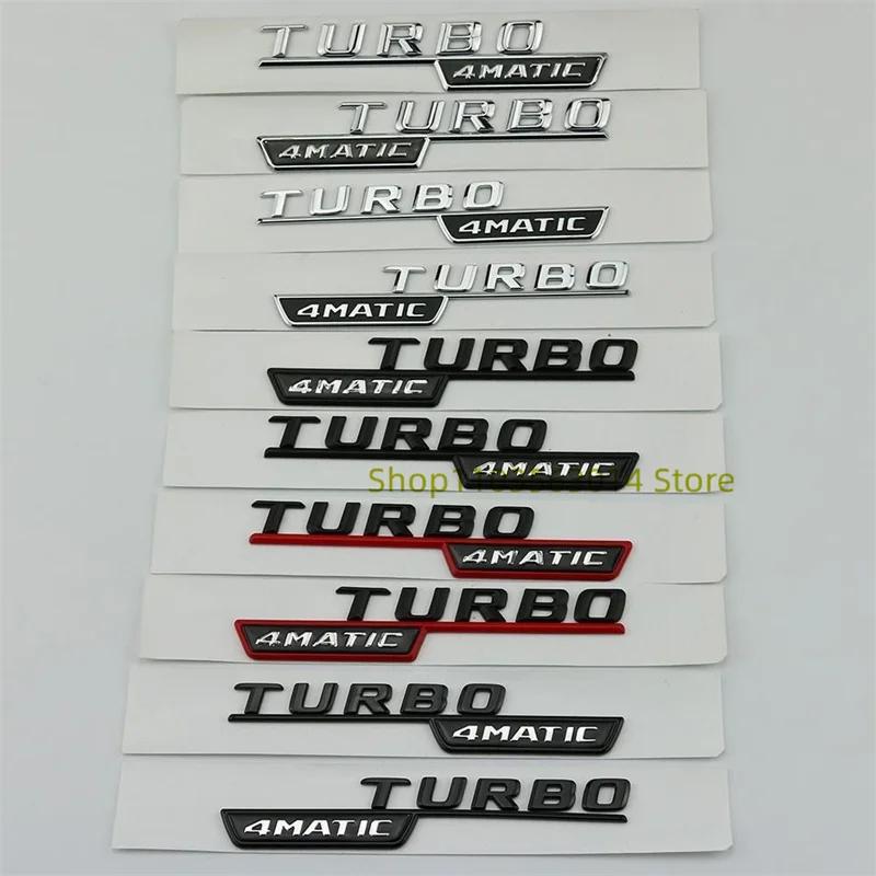 CHUG6 3D Flat Fo Turbo 4matic 4matic+ Plus Emblem for Mercedes Benz AMG GT E53 GLE53 A35 A45 CLA35 CLA45 GLA45 Car Fender Side Sticker