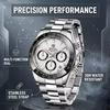 BENYAR1659 Men's Quartz Watch Business Luxury Chronograph Men's Sports Watch Stainless Steel Waterproof Watch