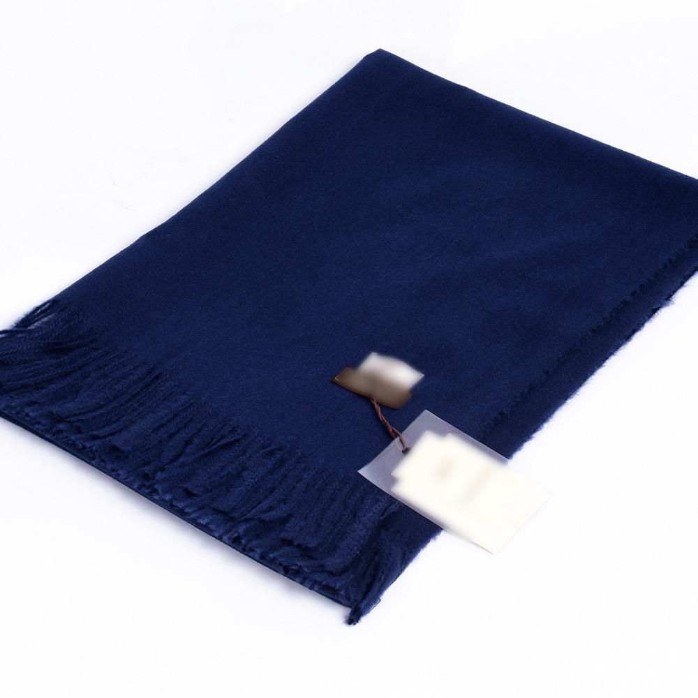 Thickened Solid Color Double Sided Imitation Cashmere Scarf Autumn and Winter Atmosphere Women's High End Versatile Men's Scarf Warm Shawl