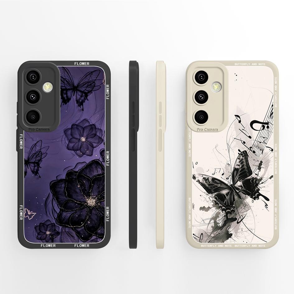 Мягкие чехлы для Samsung A55 C55 M55 A35 M35 F14 F15 Shell Pretty Sunflowers Golden Lotus Тонкий силиконовый легкий защитный корпус для Samsung Capas