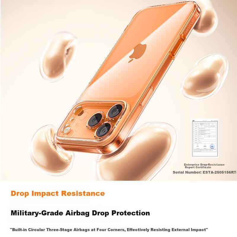 Baseus Ice Crystal High Transparency Soft Edge Non-Damaging iPhone 17 Pro Max Case Full Coverage Transparent Silicone Shockproof Cover for 17 Pro Max