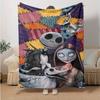 1pc Love Moonlight Soft Throw Blanket Flannel All Season Light Weight Living Room/Bedroom Warm Blanket. M729017