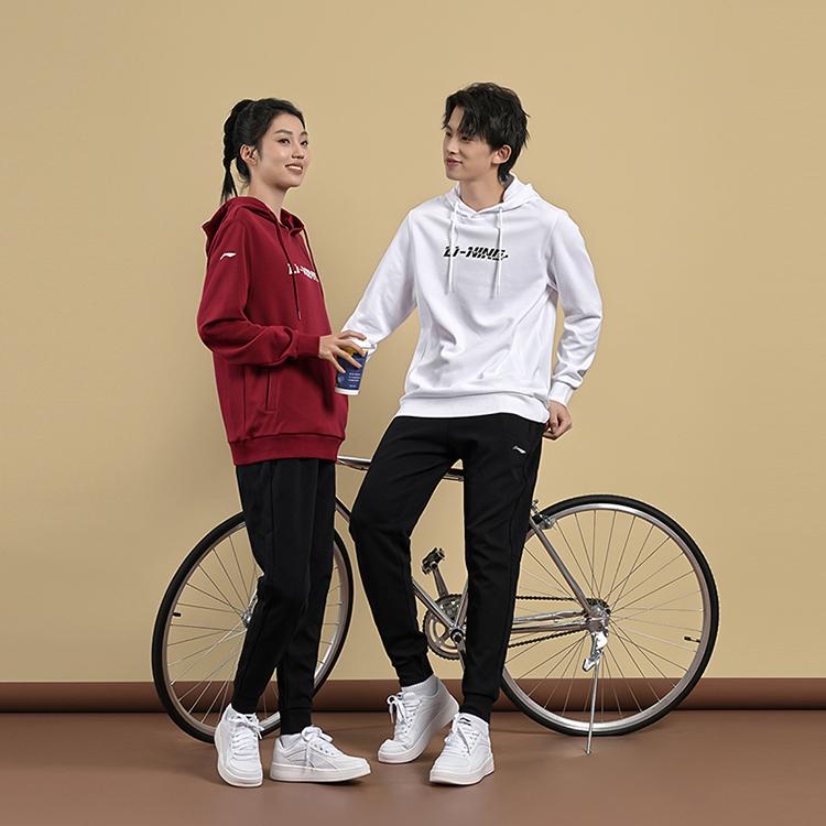 Свитшот для настольного тенниса Li Ning, унисекс, темно-красно-пурпурный, красный, AWDUG83-3