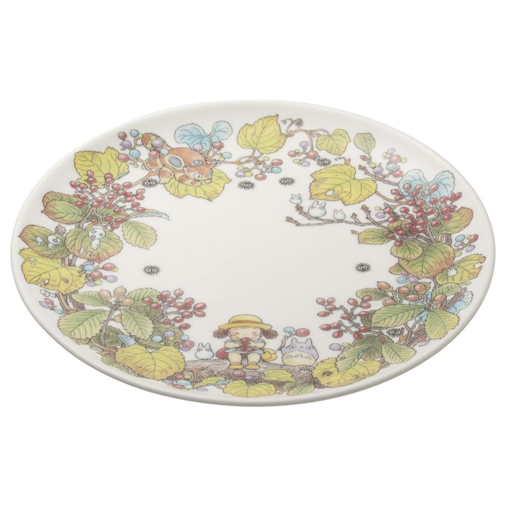 Noritake Bone China Plate, 23cm, My Neighbor Totoro, Gamasu-style, Microwave-Safe, 1 Plate, T50116A/4660-5
