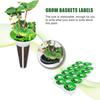 Hydroponic Plant Labels 1.7inch Round Plant Growth Basket Labels for Seedling Self-Adhesive Hydroponic Plant Stickers