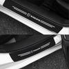 AALC1 Car Door Sill Stickers Carbon Fiber Leather Anti-stepping Protector For Volvo Rdesign Polestar AWD V50 S60 XC60 S40 XC40 XC90