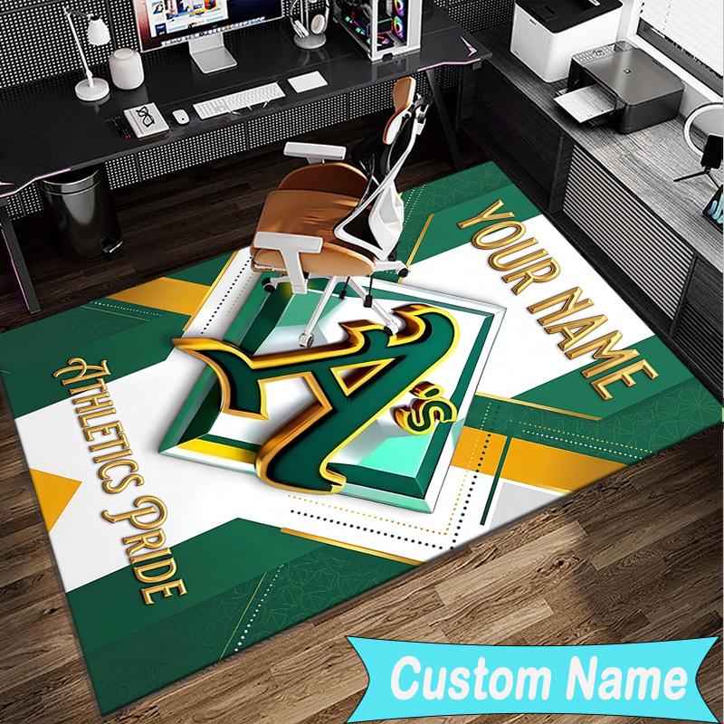 Custom Name Rug Oakland Team Area Rug Suitable for Indoor And Outdoor,Carpets for Homes, Offices,Living Rooms,Home Decor,Christmas Gift