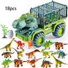 Colorful Dinosaur Trucks Triceratops Tyrannosaurus Figure For Kids' Playtime Fun
