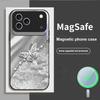 Элегантная синяя бабочка Для iPhone 17 Pro Max 16 E 15 14 13 Plus 12 mini 11 17 Air XR Xs Max 7 Plus Magsafe Стеклянный Чехол для Телефона