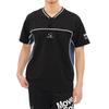 Descente Move Sport Рубашка с коротким рукавом Волейбол Впитывающая пот Быстросохнущая Эластичная Защита от солнца Унисекс Тренировка Зал SV6SHT10U BKBL S Мужская Женская
