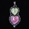 Natural Opal Pendant 41 ct 925 Sterling Silver Gemstone Fancy Heart October Birthday Birthstone