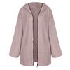 Women's Fashion Fall Winter Thick Plush Long Sleeve Pocket Jacket Top