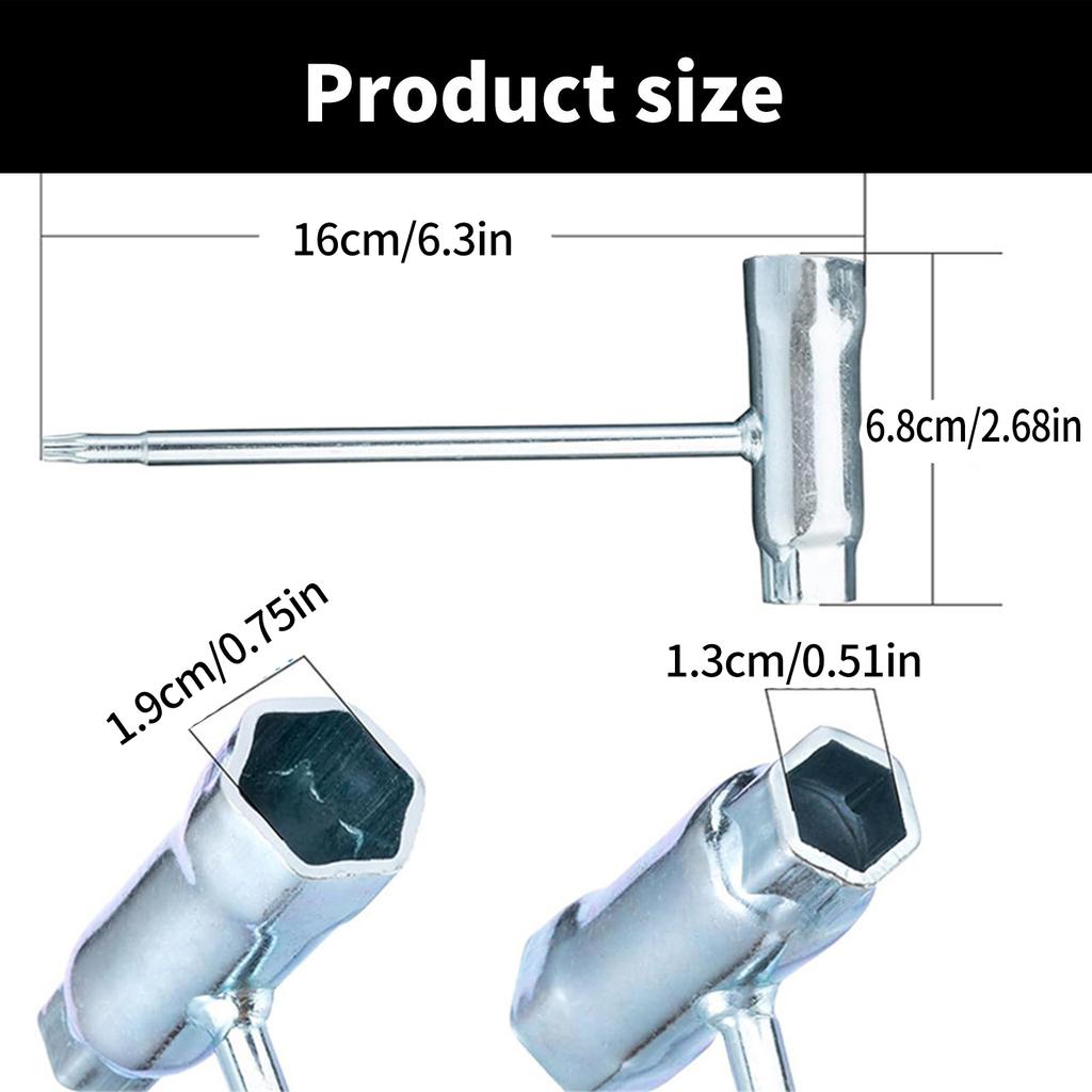 4 шт. Эргономичный свечной ключ 13 мм-19 мм из нержавеющей стали, съемник для бензопилы, мотокосы