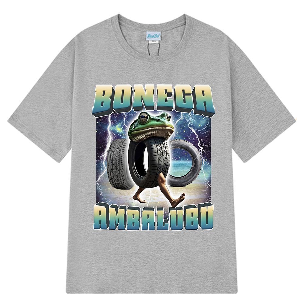 Boneca Ambalabu Italian Brainrot Funny Frog Meme Tshirt Unisex Unisex Hip Hop Fashion Clothing Tshirts Cotton T Shirt Streetwear