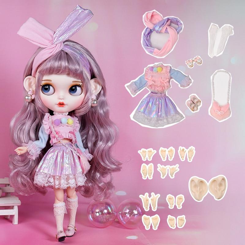 ICY DBS Blyth Doll 1/6 BJD Аниме Кукла Совместное тело Белая кожа Матовое лицо Специальный комплект, включая одежду Обувь Руки 30 см ИГРУШКА