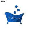 Bathtub Pattern Decals Washroom Entrance Sign Mirror Surface Bathroom Door Plate Wall Sticker