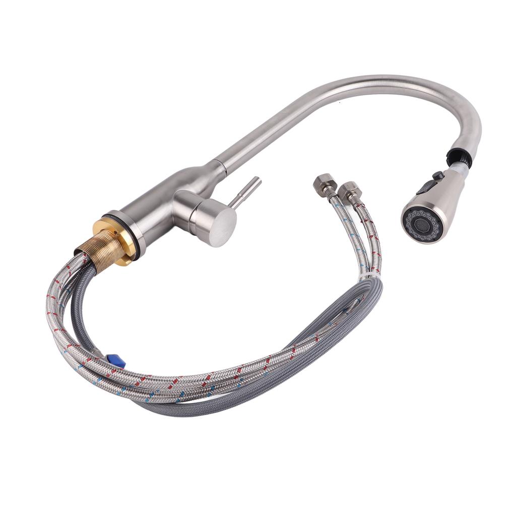 G1/2 кухонный смеситель с одной ручкой, смесительный кран для холодной и горячей воды с выдвижным распылителем