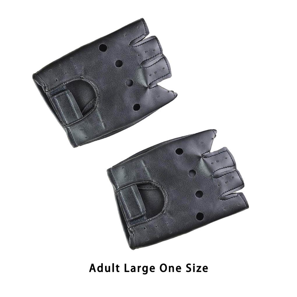 2 шт. Мужские кожаные перчатки с полупальцами Театральный специальный дизайн Крутые митенки без пальцев Удобная перчатка Рождество