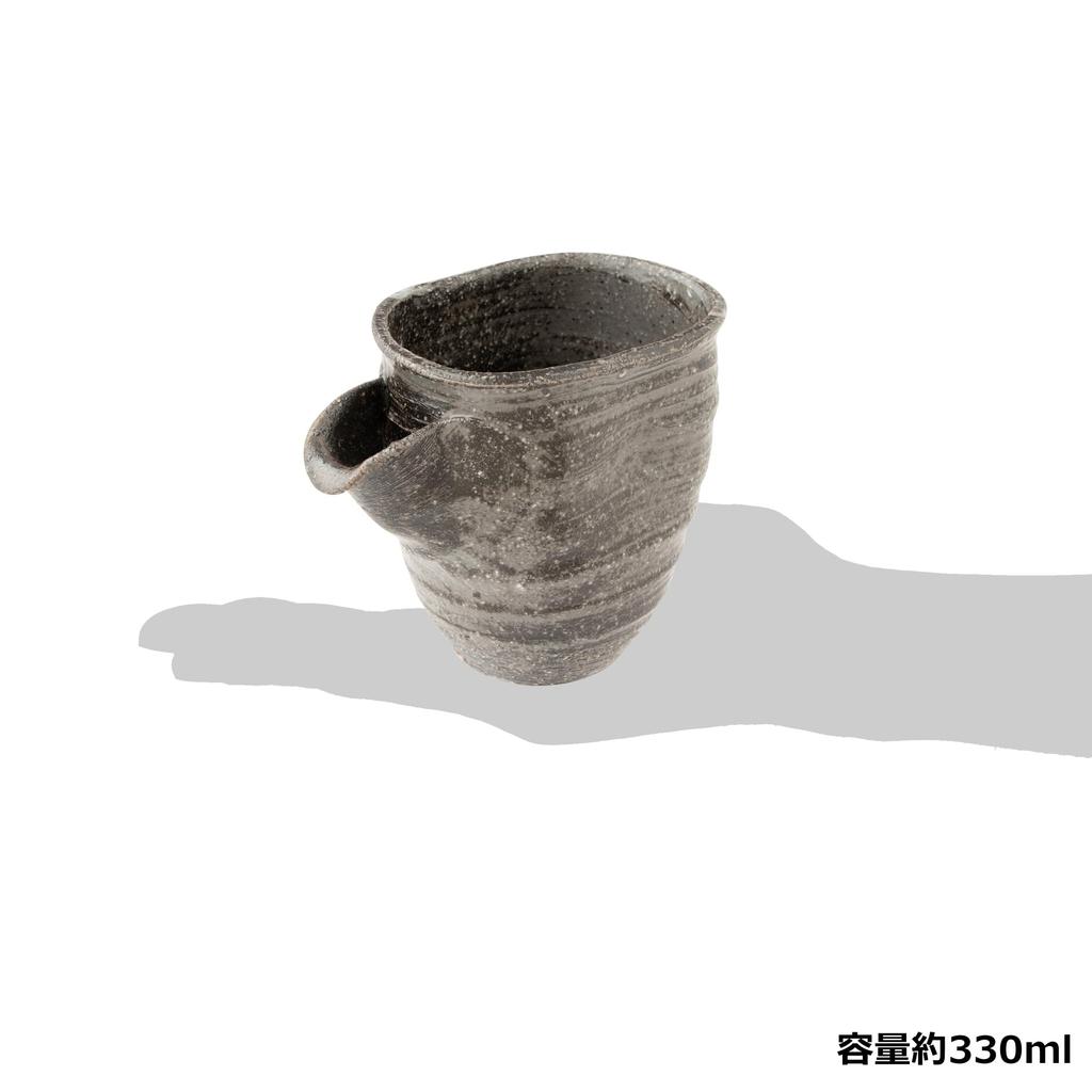 Marui Seito Shigaraki Ware Hechimon Katakuchi (Small-Shaped Cup) 330ml Capacity, Black Steel, MR-3-4320