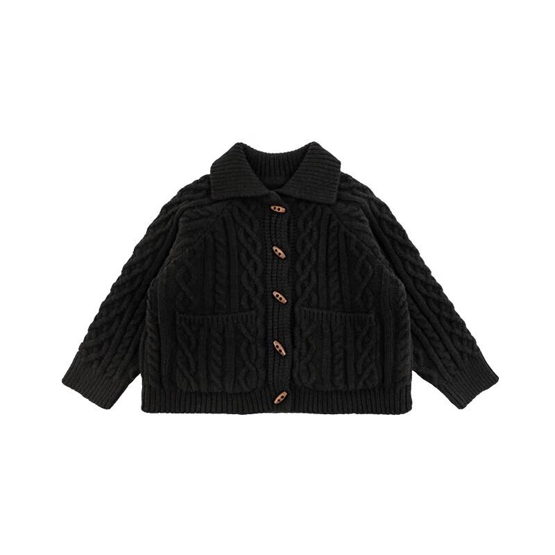 Boys' Wool Blend Cable Knit Cardigan