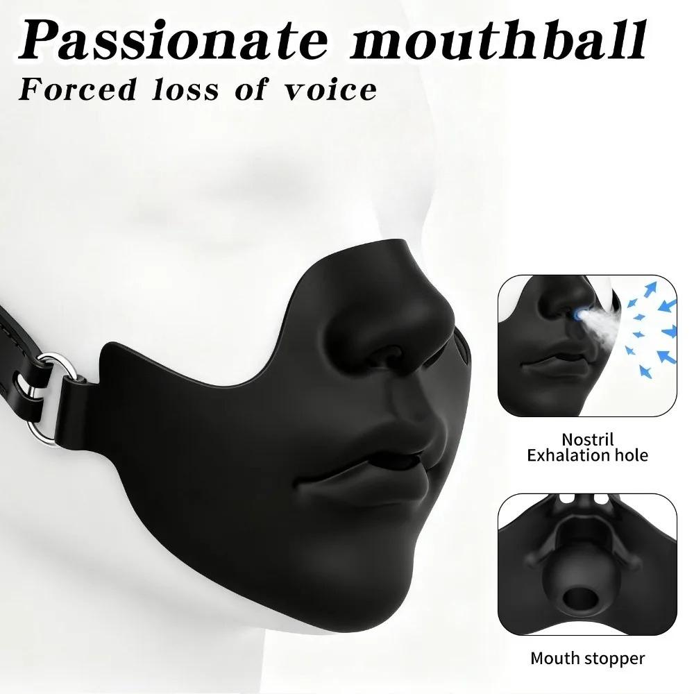 Full Silicone Mouth Gags BDSM Breathable Ball Gag Adjustable Belt Bondage Restraints Adult Games Sex Toys for Couple Role Play
