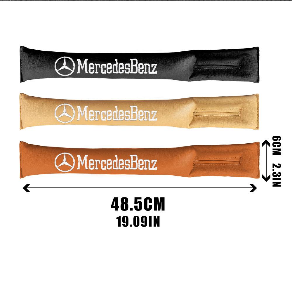 2PCS Car Seat Gap Filler Soft Padding Leather Leak Pad Plug Spacer For Mercedes Benz AMG E C M R S Class W176 W204 W212 GLC CLA