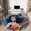 1 шт. Коврик Wonder Woman, Супергеройский офисный круглый ковер, Под офисные стулья, Спальня, Гостиная, Домашний декор, Декор комнаты, Доступен в различных размерах