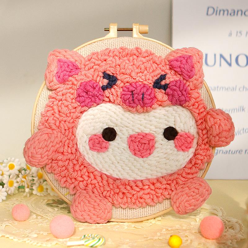 Набор для вышивания русской гладью своими руками: Набор шерстяной живописи "Орнамент для пары"