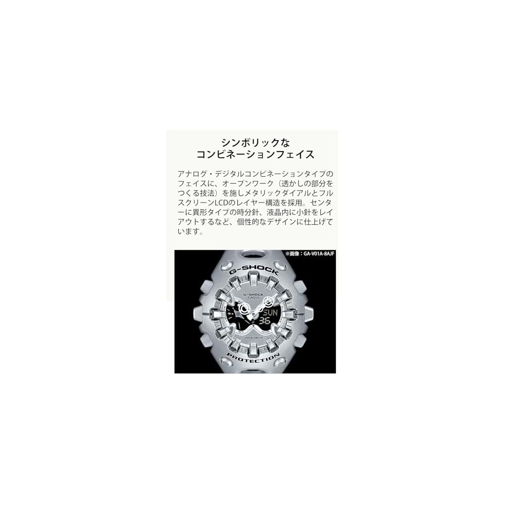 Casio G-Shock GA-V01A-8AJF Men's Silver Watch Water Resistant Durable Design