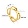 Cazador Stainless Steel Geometric Cross Rings for Women Minimalist Gold Color Finger Rings 2026 Jewelry Mother Day Party Gift
