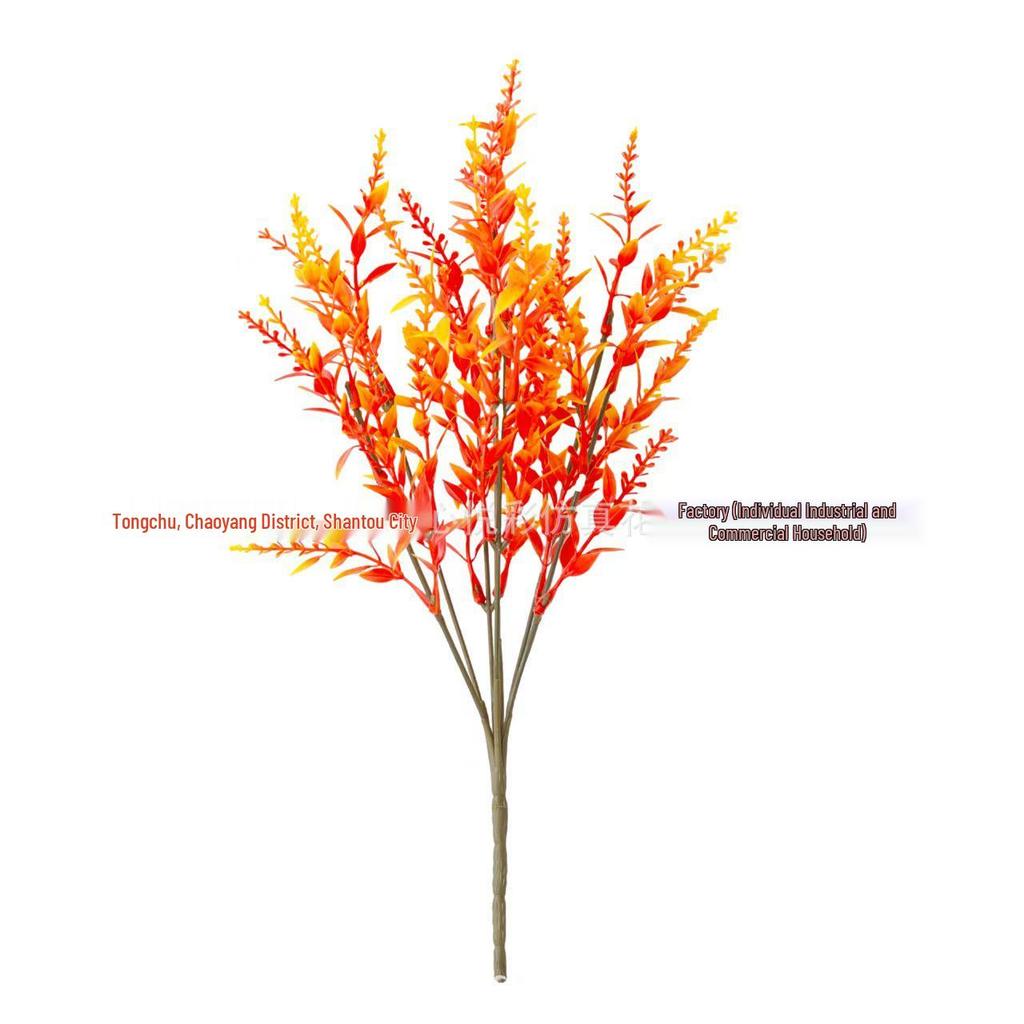 9-Piece Artificial Autumn Flower Set for Window, Fireplace, and Garden Decoration