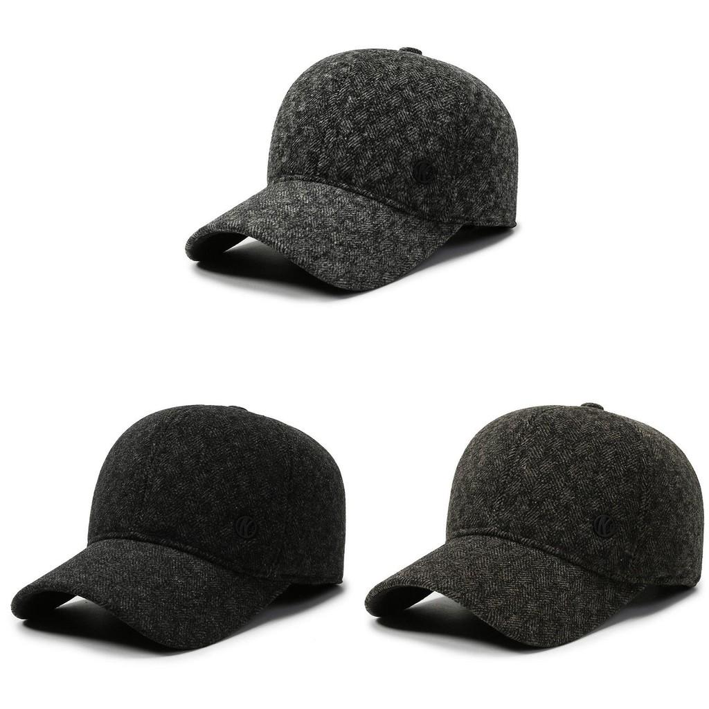 Elegant Winter Baseball Cap For Older Men Adjustable Warmth With Ear Protection