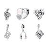 S925 Sterling Silver Charms Beads Original Music Notes Piano Headphone Charm Fit  Bracelet Necklace Diy Jewelry For Women