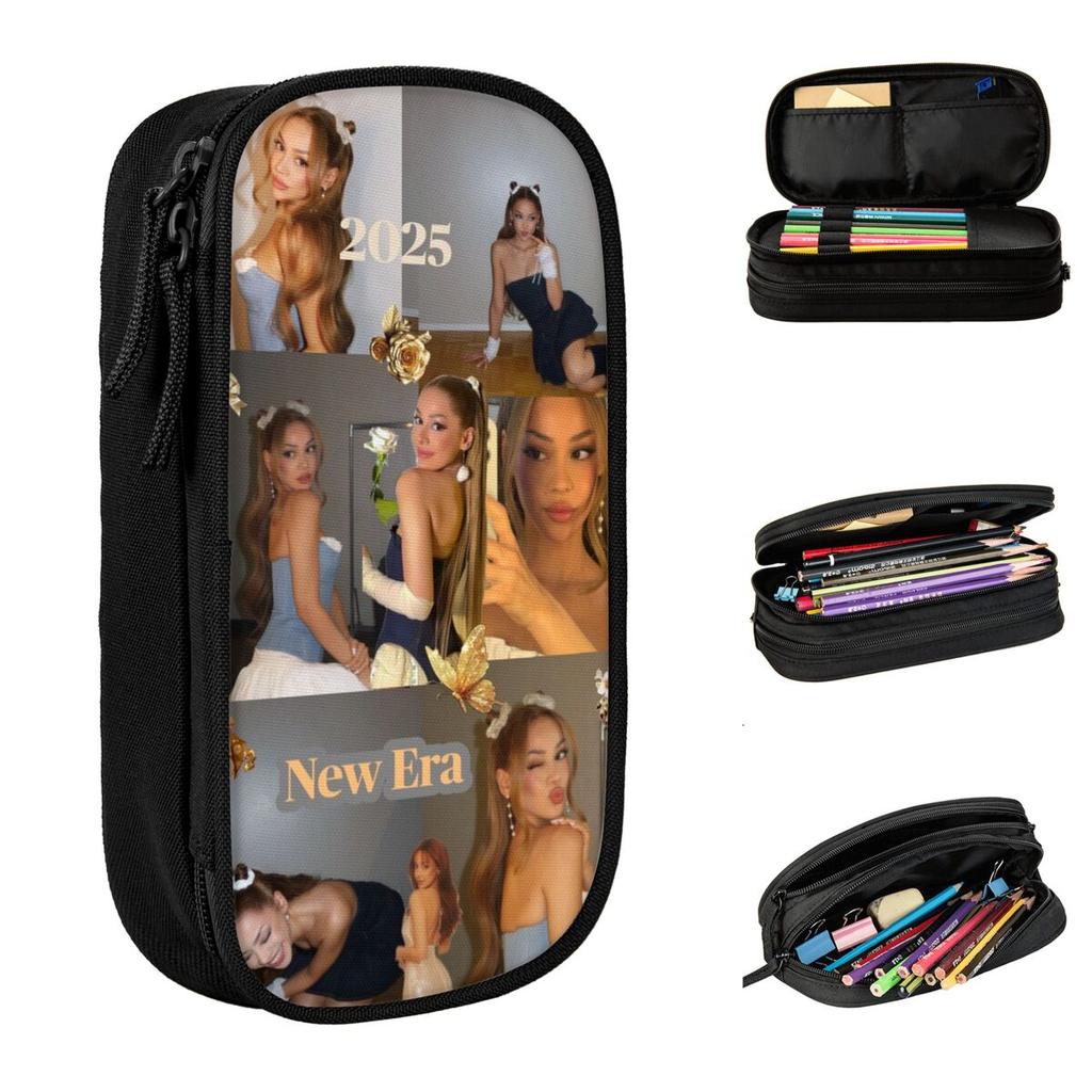 Large Capacity Pen Box AYLIVA Office Supplies Double Layer Pencilcase Women Makeup Bag Perfect Gifts