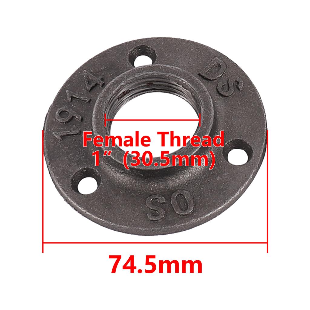 Напольный фланец 1/2" 3/4" 1" Резьба внутренняя Фланец для труб Промышленные Пластиковые Железные Трубные фитинги Садовые Декоративные принадлежности