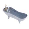 1:12 Dollhouse Miniature Blue Porcelain Bathroom Set Toilet Basin Bathtub