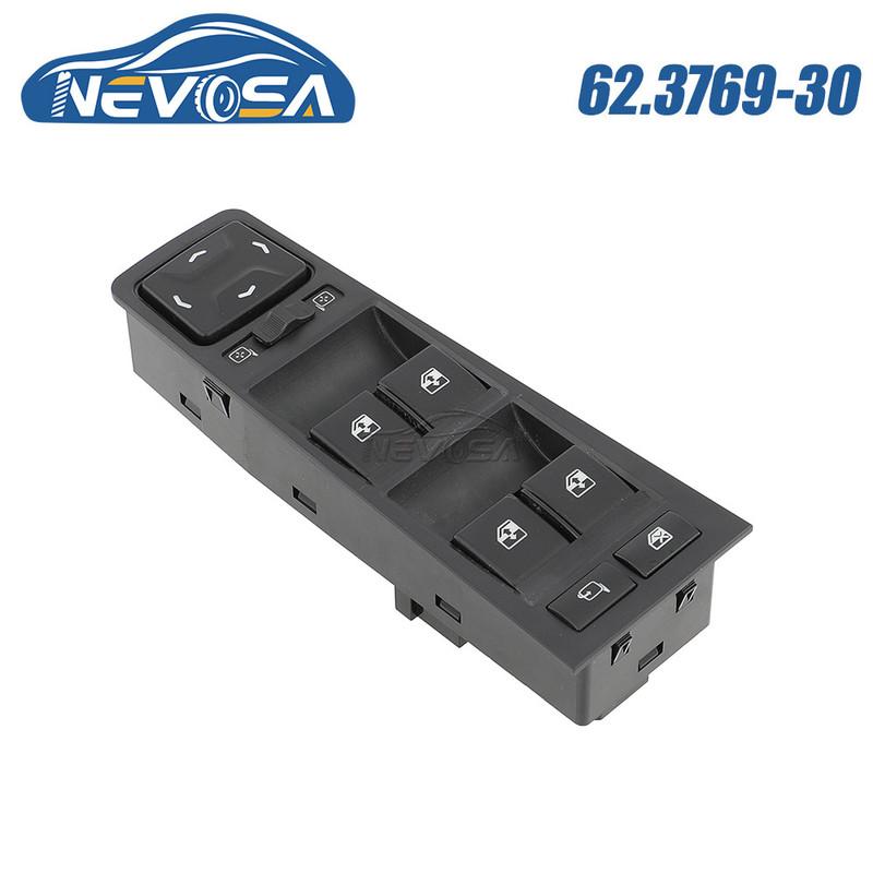 NEVOSA 62.3769-30 Для LADA Vesta Электромобиль Главная кнопка переключателя стеклоподъемника Белая подсветка 8450031530 Передняя сторона водителя