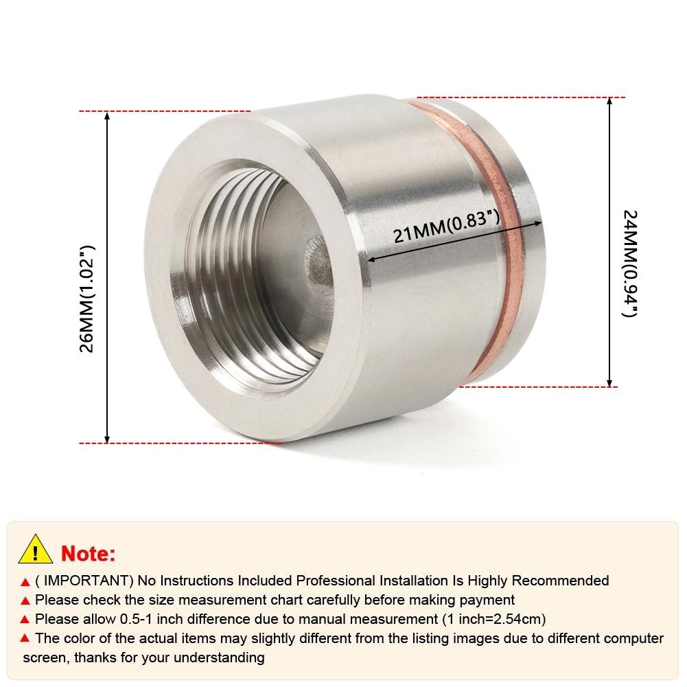 Босс для датчика кислорода Адаптер для датчика кислорода M18x1.5 Гайка датчика кислорода Приварной босс Заглушка Нержавеющая сталь Изогнутый С надрезами Универсальные автозапчасти