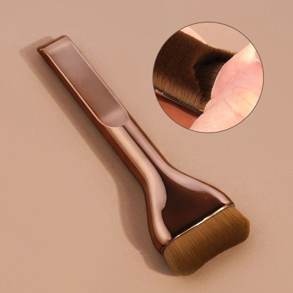2Pcs Synthetic Bristle Ultra Thin Foundation Brush Set Face Makeup Tool Beauty Routine