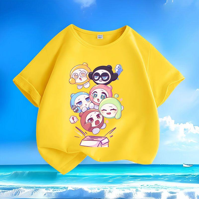 Children's Fashionable and Cute T-shirts, Loose Tops for Boys and Girls in Summer