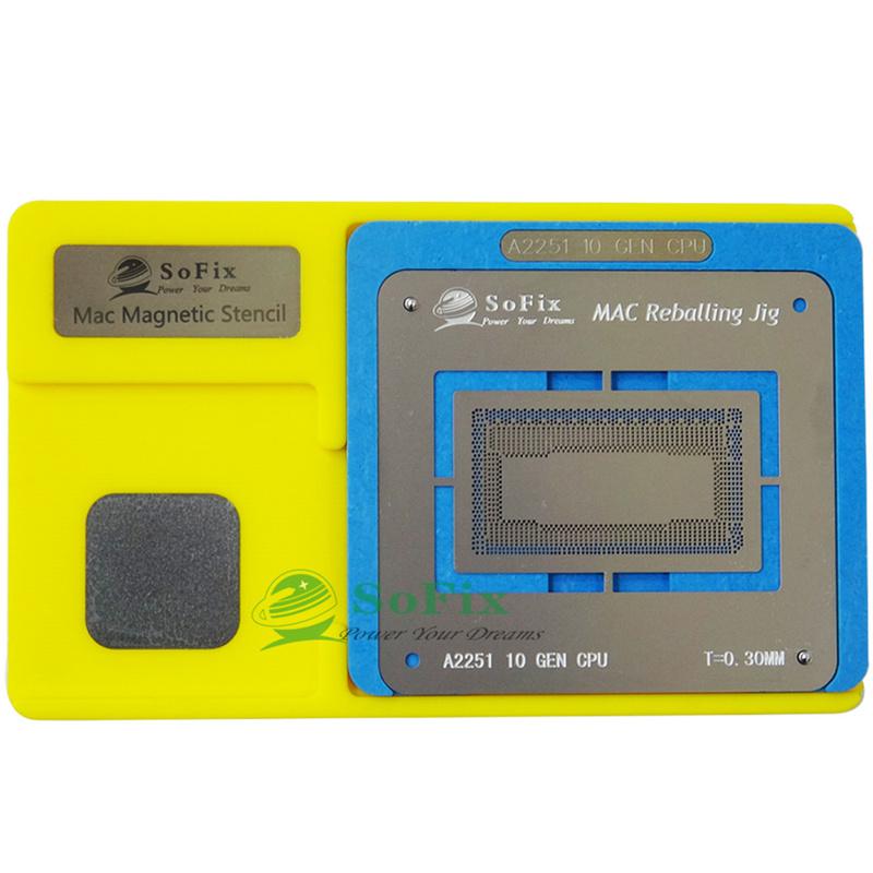 Sofix Inter M1 CPU Reballing Jig with Stencil 2013-2021 CPU BGA Reballing Kit CPU IC Chip Platform for Macbook Repair Tool