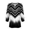 Women's Fashion Casual Printed V-Neck Long Sleeve Button Down T-Shirt Top