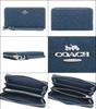 Кошелек FCU150 CU150 Denim x Dark Denim Фирменный жаккардовый кожаный длинный кошелек на молнии для женщин [Coach] (Длинный кошелек) (С ремешком) [Товар для розетки]