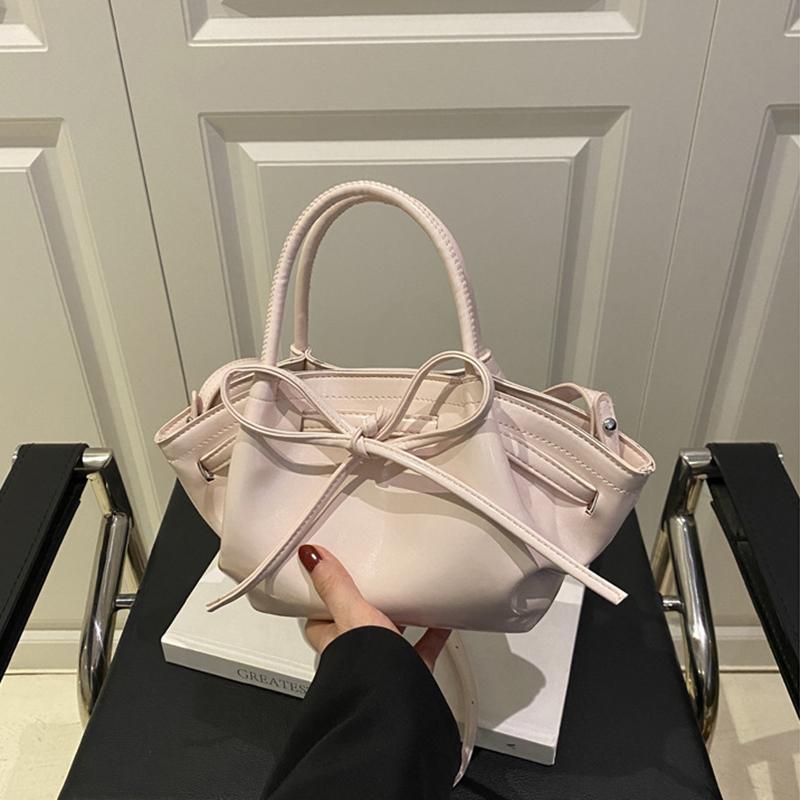 Женская летняя повседневная сумка кроссбоди конфетного цвета с бантом и регулируемым ремешком, универсальная маленькая плечевая сумка из ПУ кожи для ежедневного использования