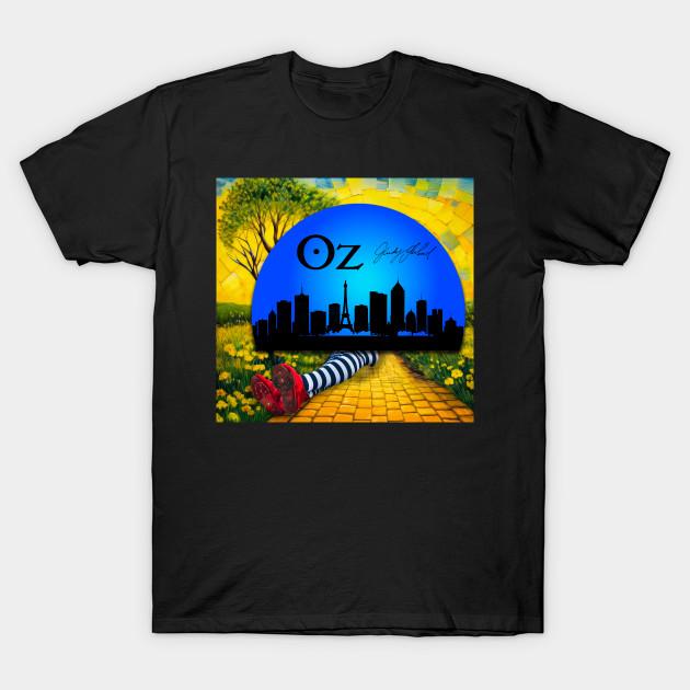 Men Black Print T-shirt Wizard Of Oz Movie Playing At The Sphere Lv No-Cut Transfer Paper Print Cotton Tshirt